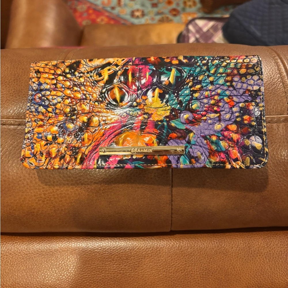 Brahmin Colorful Croc Embossed Wallet